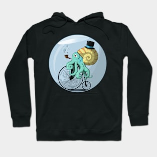 Mr Squid on a penny farthing Hoodie